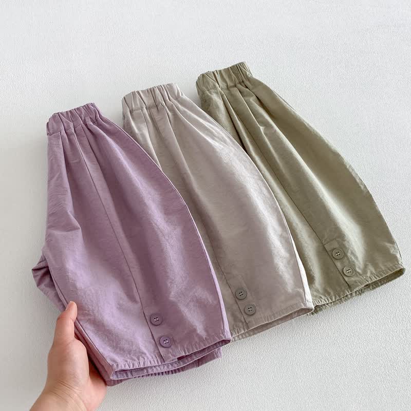 ベビー幼児男の子用無地ゆったり夏パンツ - image 1