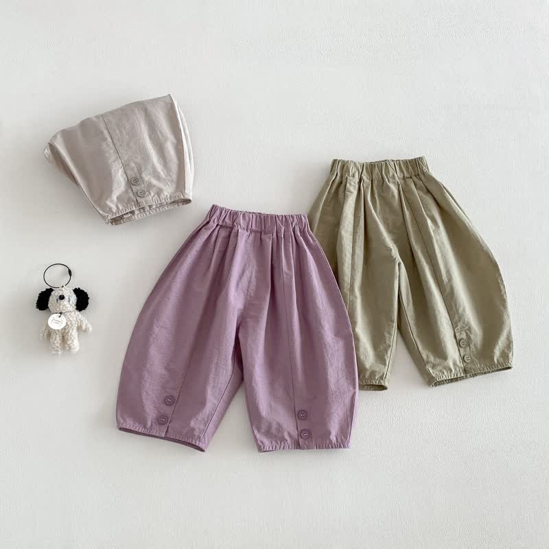 ベビー幼児男の子用無地ゆったり夏パンツ - image 2