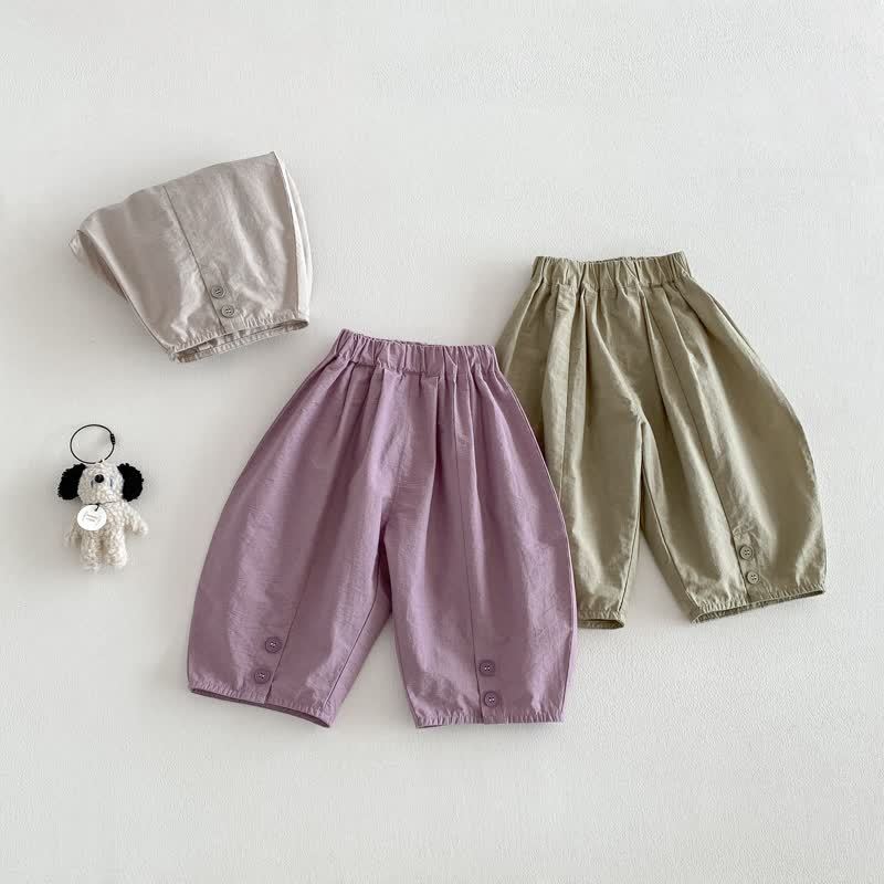 ベビー幼児男の子用無地ゆったり夏パンツ - image 2