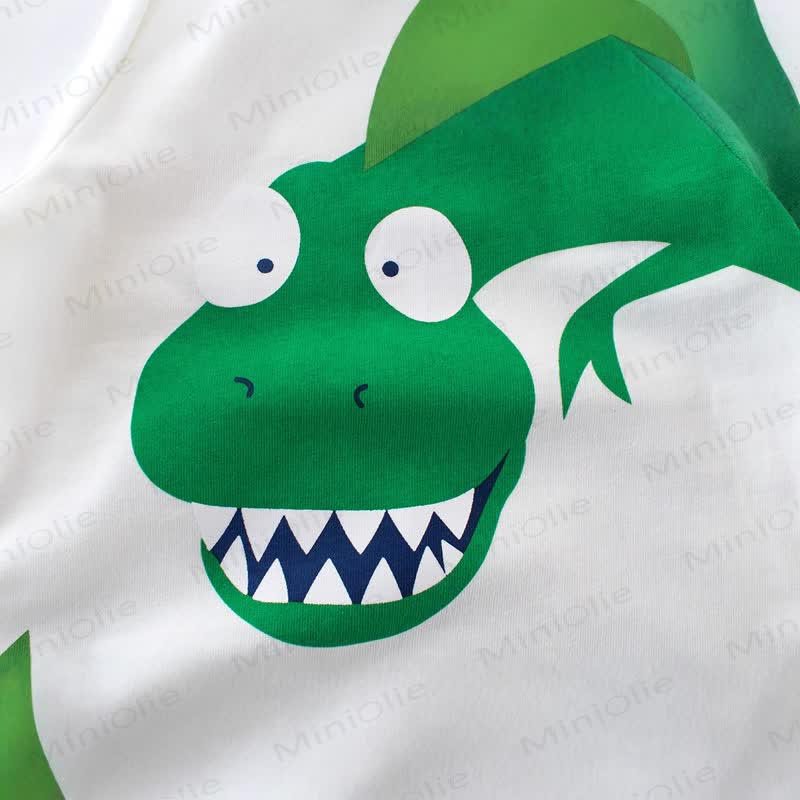 幼児用恐竜カラーブロックTシャツ - image 4