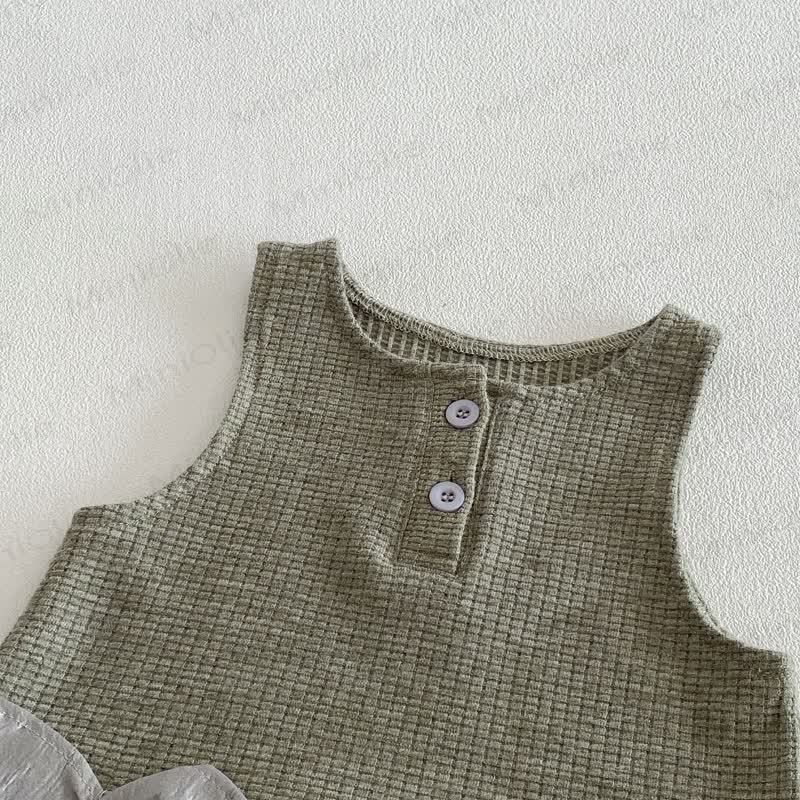 ベビー幼児女の子用無地レースタンクトップ＆パンツ/トップス - image 8