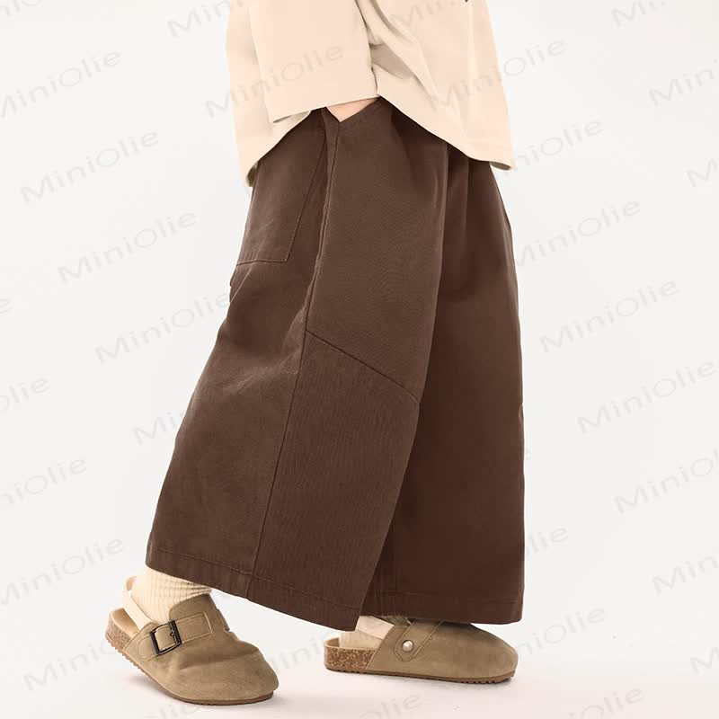 幼児用男の子用無地ストレートパンツ - コーヒー - 10歳 - image 1