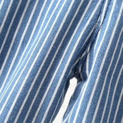 ベビー幼児用ブルーホワイトストライプジーンズオーバーオール - image 10