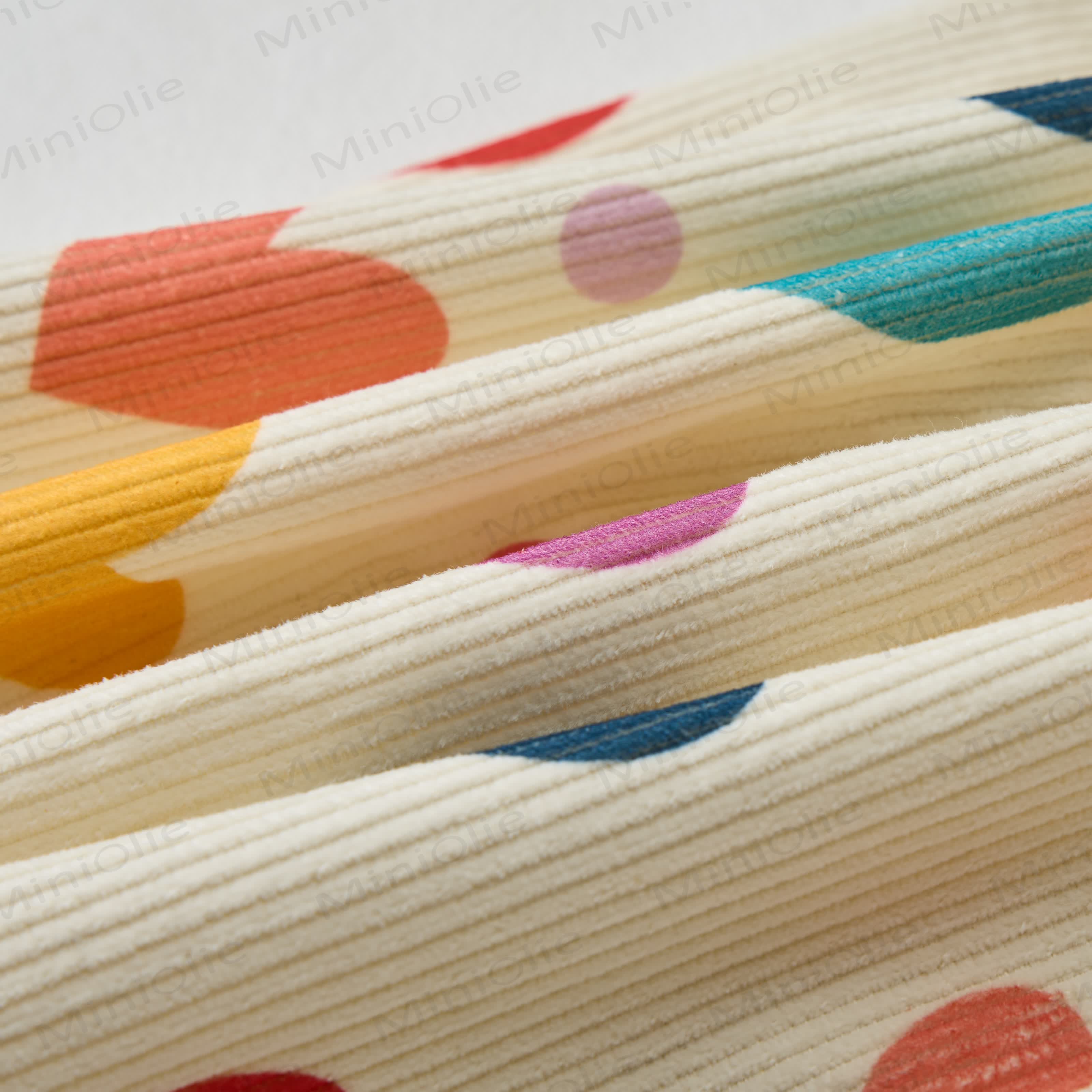 ベビー幼児用カラフルハート＆水玉模様ベージュコーデュロイオーバーオール - image 6