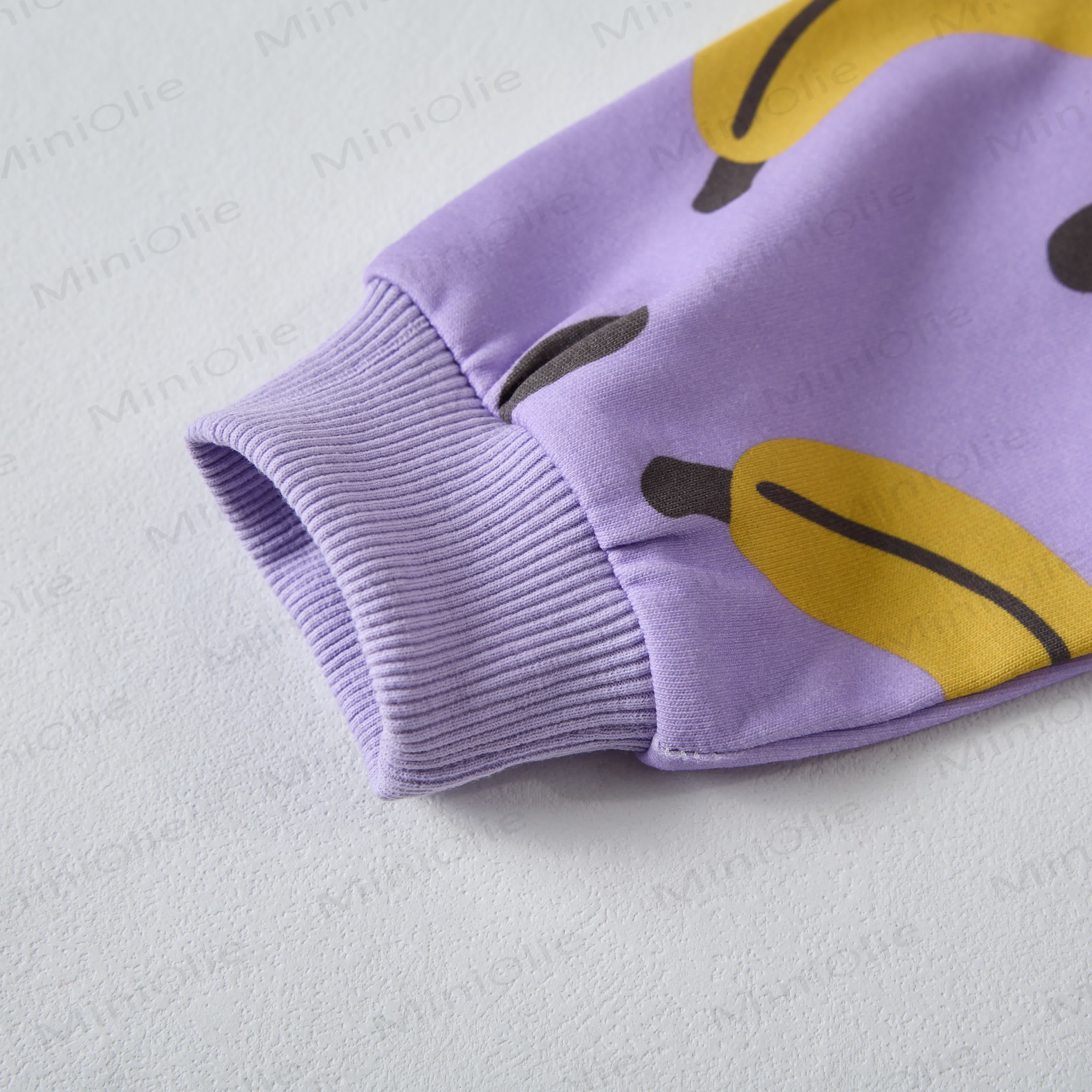 ベビー ドット柄 バナナパープル スウェットシャツ 2点セット - image 4