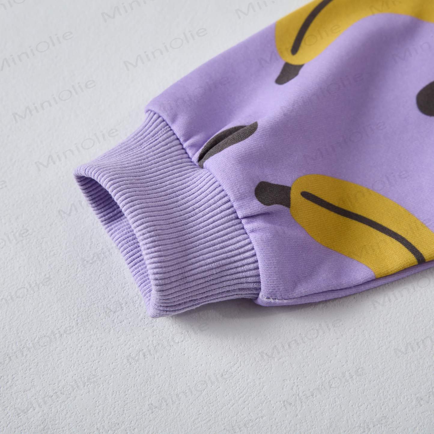 ベビー ドット柄 バナナパープル スウェットシャツ 2点セット - image 4