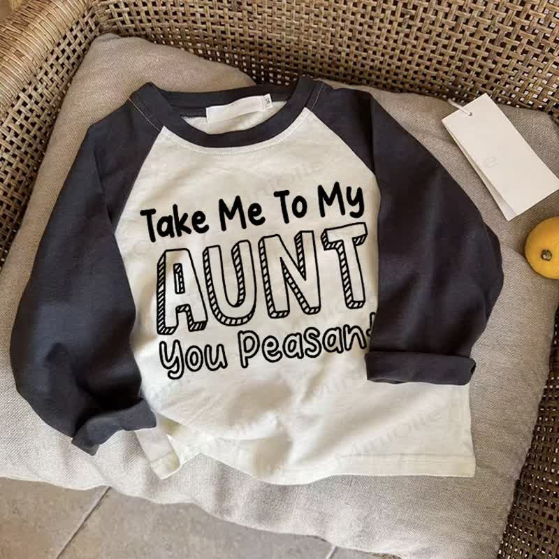 TAKE ME TO MY AUNT, YOU PEASANT!ベビーダークグレーラグラントップ - ドラック・グレイ - 2～3歳 - image 1