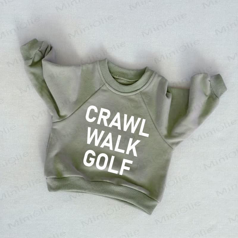 CRAWL WALK GOLF幼児用グレーグリーンスウェットシャツ - グレーグリーン - 3～5歳 - image 1