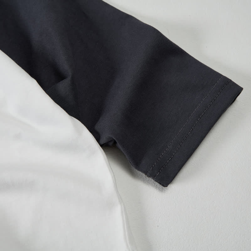 HAPPY GO LUCKYベビー スマイリー ダークグレー ラグランTシャツ - image 3