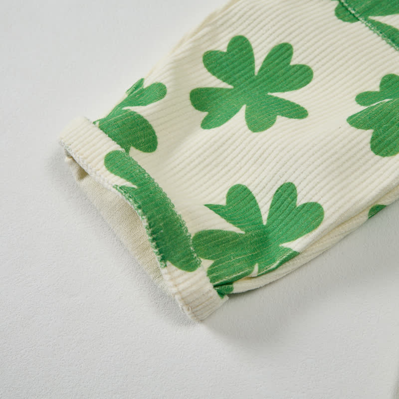 ベビー幼児用ベージュクローバーコードパンツ - image 5