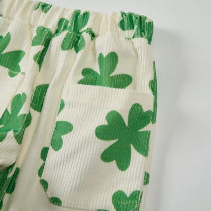 ベビー幼児用ベージュクローバーコードパンツ - image 4