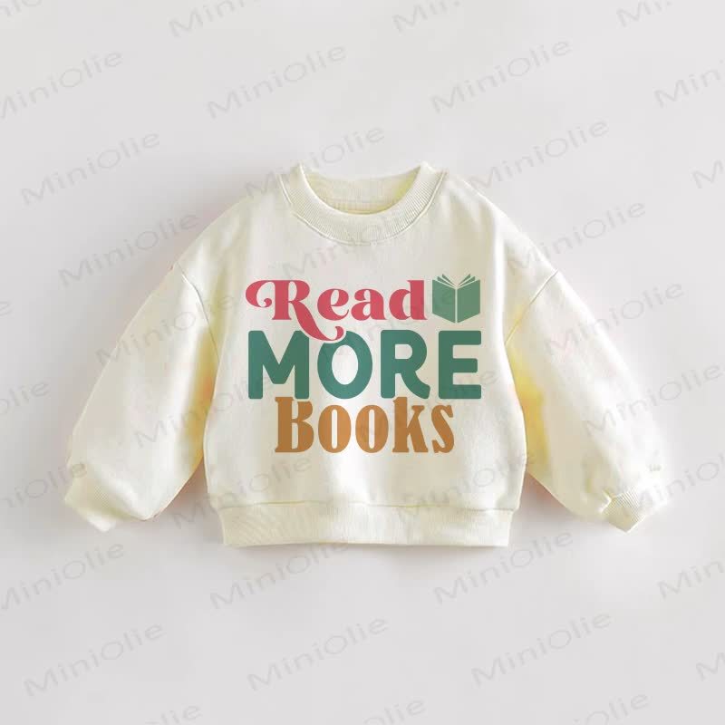 READ MORE BOOKS　ベビー幼児用クリームスウェットシャツ - クリーム - 3～5歳 - image 1