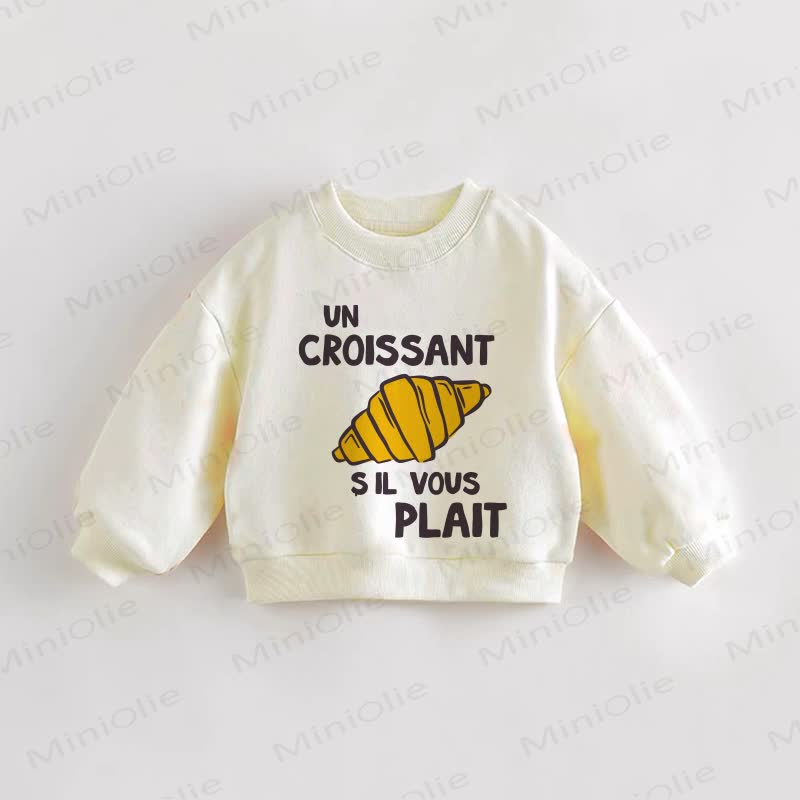 UN CROISSANT S'IL VOUS PLAIT幼児 クリーム スウェットシャツ - クリーム - 3～5歳 - image 1