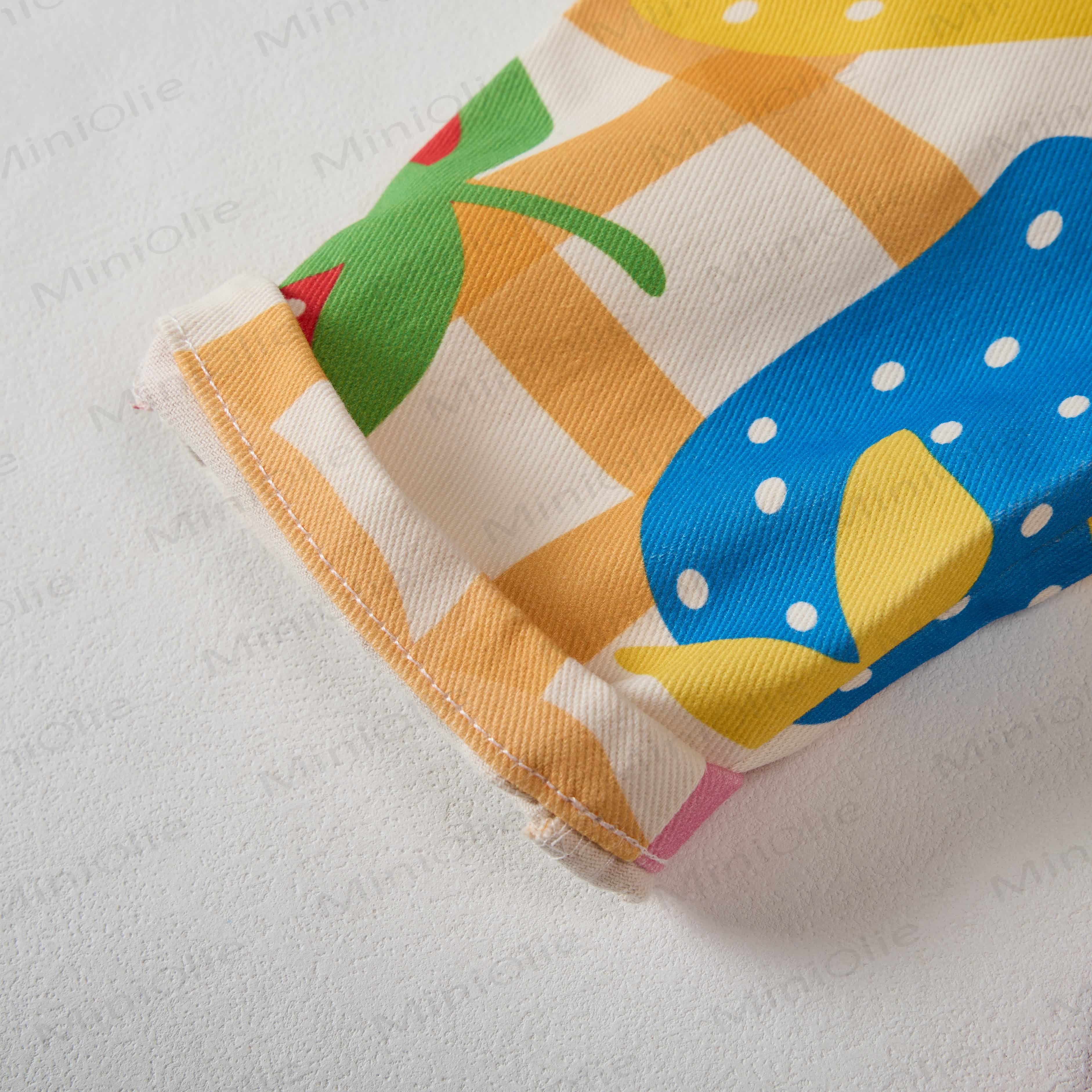 ベビー幼児用チェック柄カラフルストロベリーオーバーオール - image 3