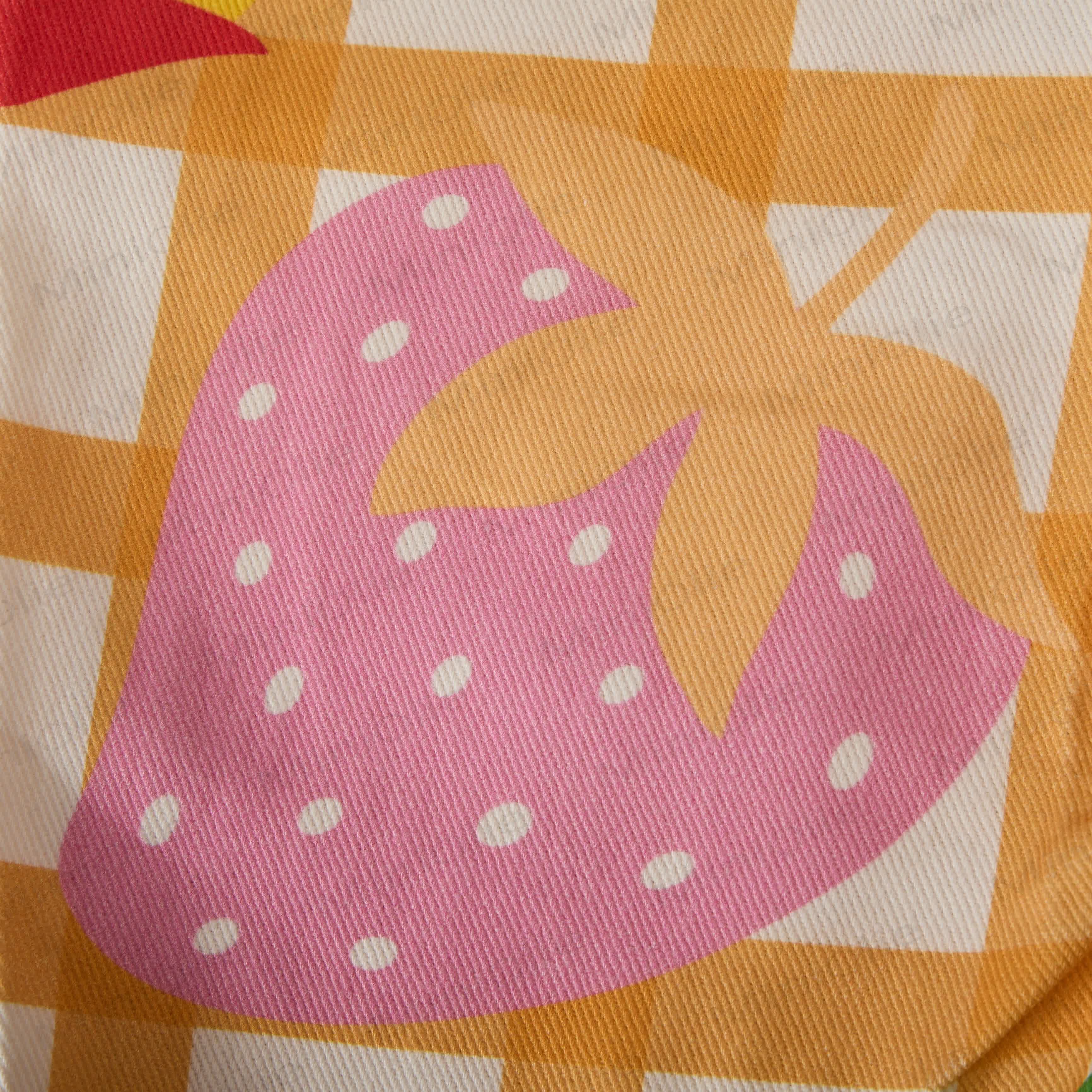 ベビー幼児用チェック柄カラフルストロベリーオーバーオール - image 4