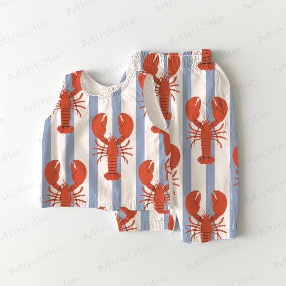 ベビー 2ピース ロブスター ノースリーブ セット - ベージュ - 2～3歳 - image 1