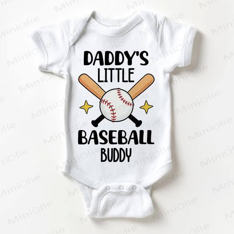 DADDY'S LITTLE BASEBALL BUDDYホワイトボディスーツ - 白 - 18～24ヶ月 - image 1