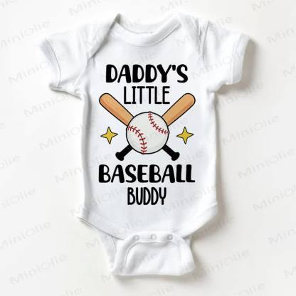 DADDY'S LITTLE BASEBALL BUDDYホワイトボディスーツ - 白 - 18～24ヶ月 - image 1