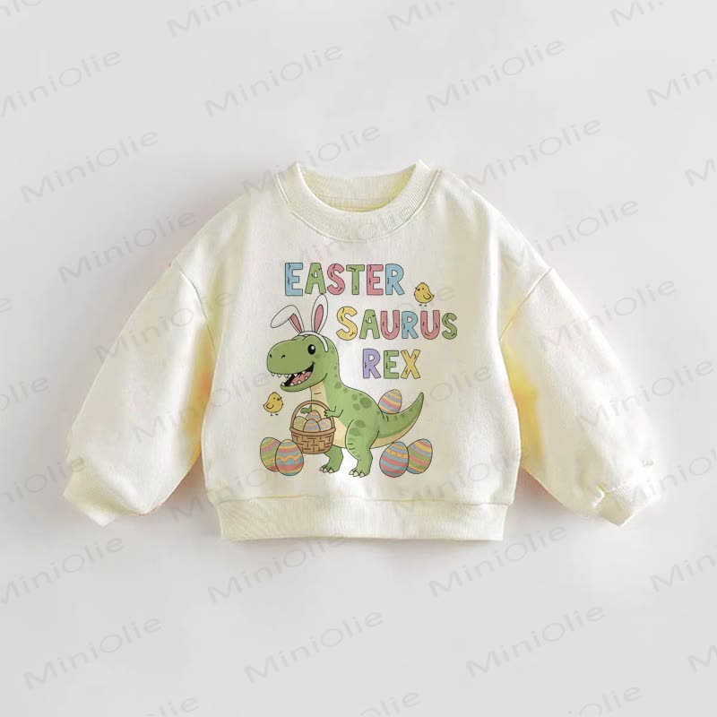 EASTER SAURUS REX幼児用 スウェットシャツ - クリーム - 3～5歳 - image 1