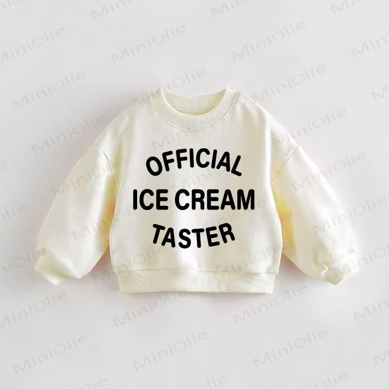 OFFICIAL ICE CREAM TASTER幼児用 ベージュ スウェットシャツ - クリーム - 3～5歳 - image 1