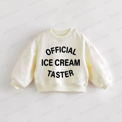 OFFICIAL ICE CREAM TASTER幼児用 ベージュ スウェットシャツ - クリーム - 3～5歳 - image 1