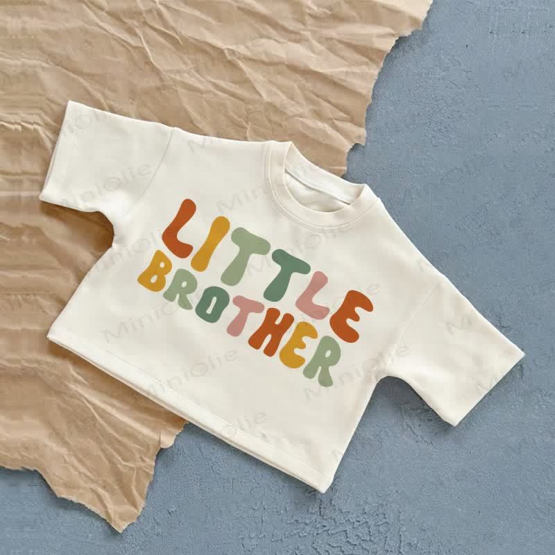 LITTLE BROTHERベビーサマーカジュアルTシャツ - 白 - 2～3歳 - image 1
