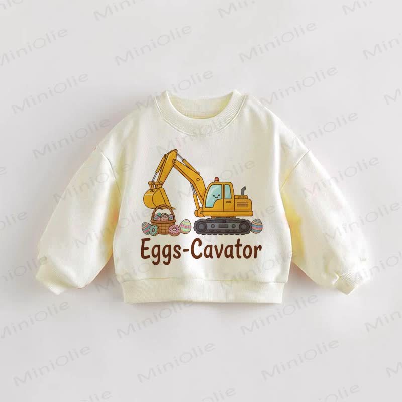 EGGS-CAVATOR ベビー 幼児用 ベージュ スウェットシャツ - クリーム - 3～5歳 - image 1