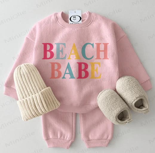 BEACH BABEベビーピンク スウェットシャツ 2点セット - ピンク - 2～3歳 - image 1