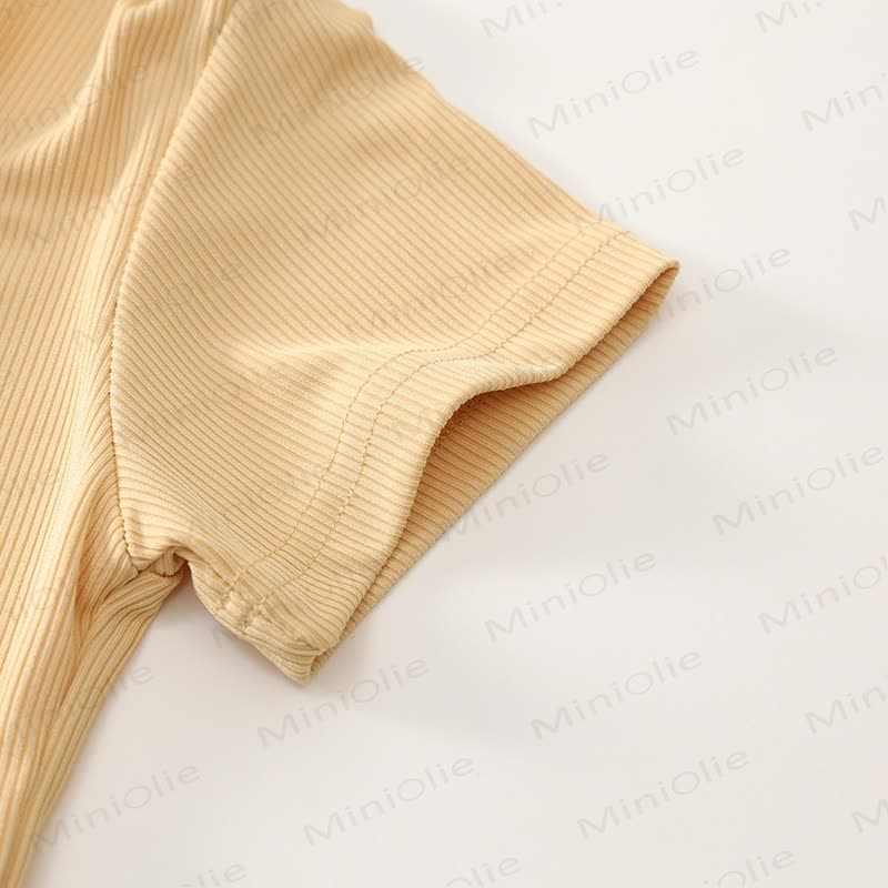 幼児用ニット半袖トップスとフレアパンツの2ピースセット - image 12