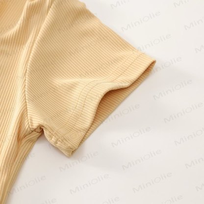 幼児用ニット半袖トップスとフレアパンツの2ピースセット - image 12