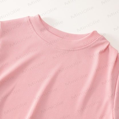 幼児用ニット半袖トップスとフレアパンツの2ピースセット - image 5