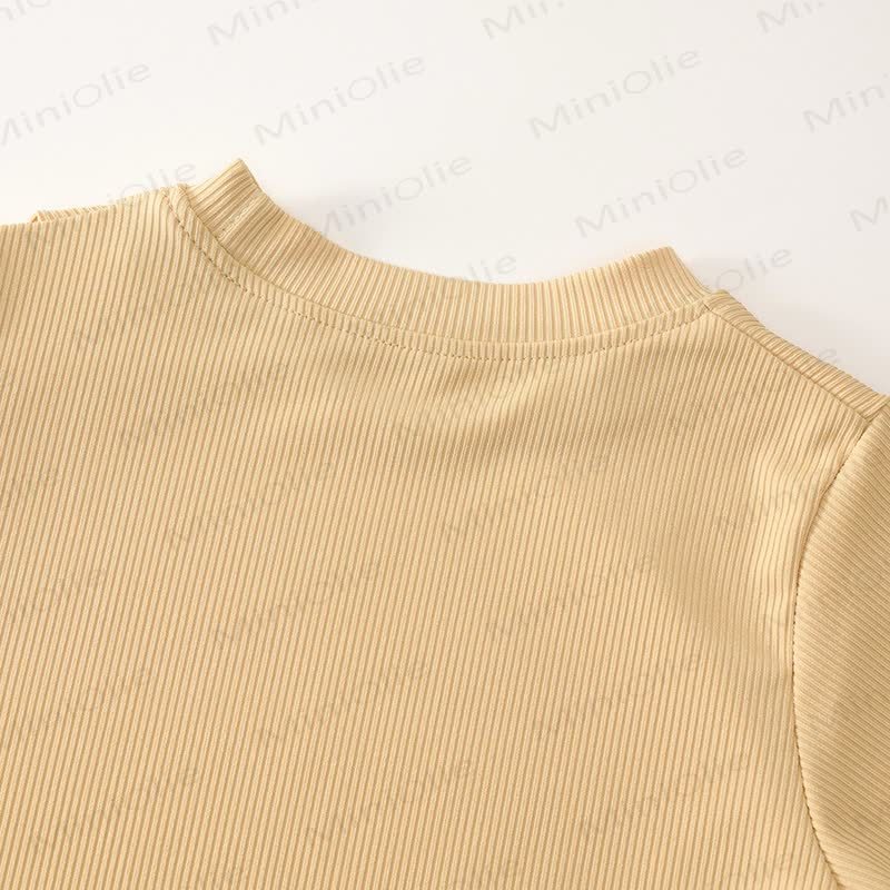 幼児用ニット半袖トップスとフレアパンツの2ピースセット - image 11