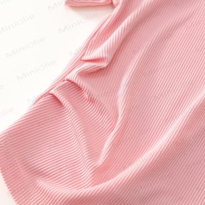 幼児用ニット半袖トップスとフレアパンツの2ピースセット - image 6