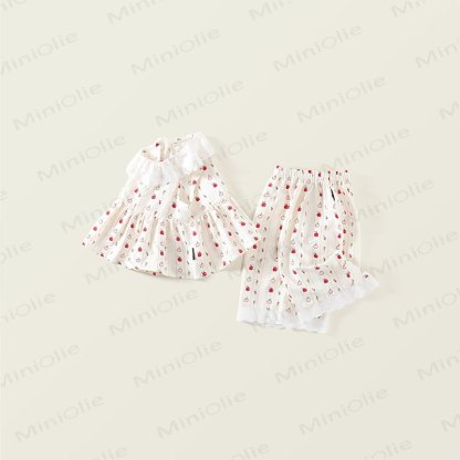 幼児用花柄タンクトップとロングパンツの2ピースセット - image 2