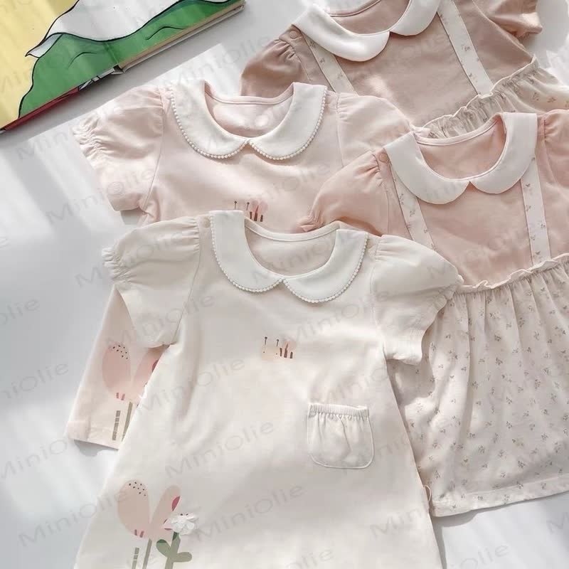 ピーターパンカラーのビー柄Dress（女の子） - image 1