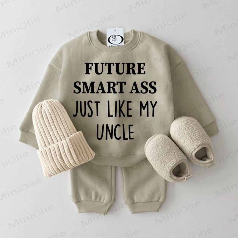 FUTURE SMART ASS JUST LIKE MY UNCLE、ベビー2ピース グレーグリーンセット - グレーグリーン - 2～3歳 - image 1