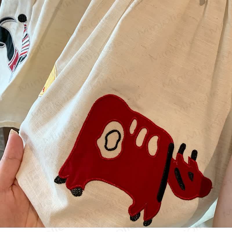 ベビー幼児用漫画リボンノースリーブDress - image 5