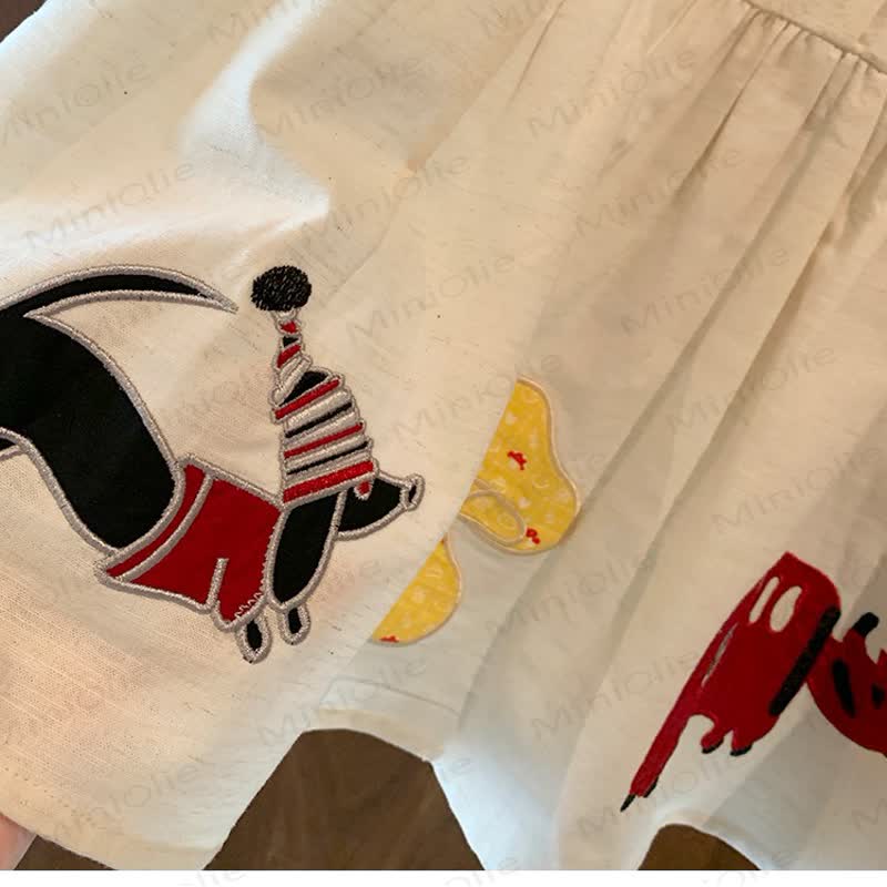 ベビー幼児用漫画リボンノースリーブDress - image 6