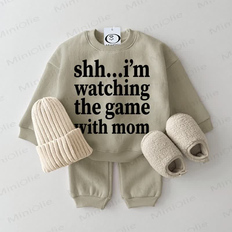 SHH... I'M WATCHING THE GAME WITH MOMベビー 2ピース グレーグリーン セット - グレーグリーン - 2～3歳 - image 1