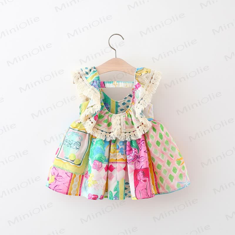 幼児用カラフルフラワーレースDress - image 2