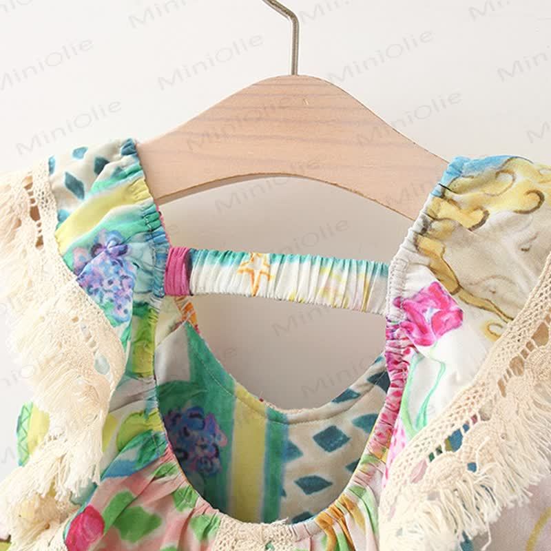 幼児用カラフルフラワーレースDress - image 6