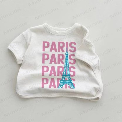 PARISベビー エッフェル塔 ホワイト Tシャツ - 白 - 18～24ヶ月 - image 1