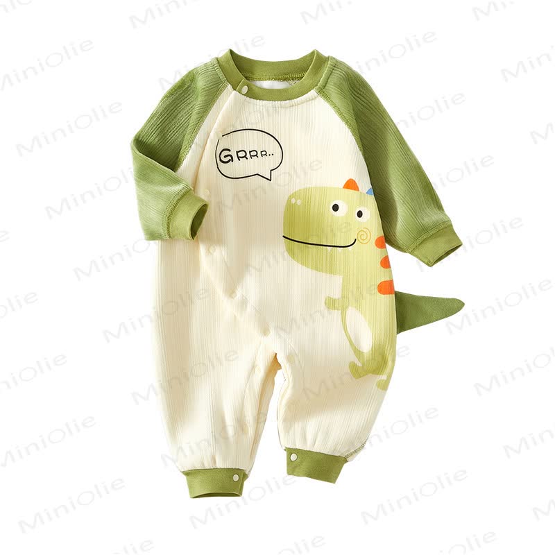 ベビーアニマルフリース裏地ロンパース - image 2