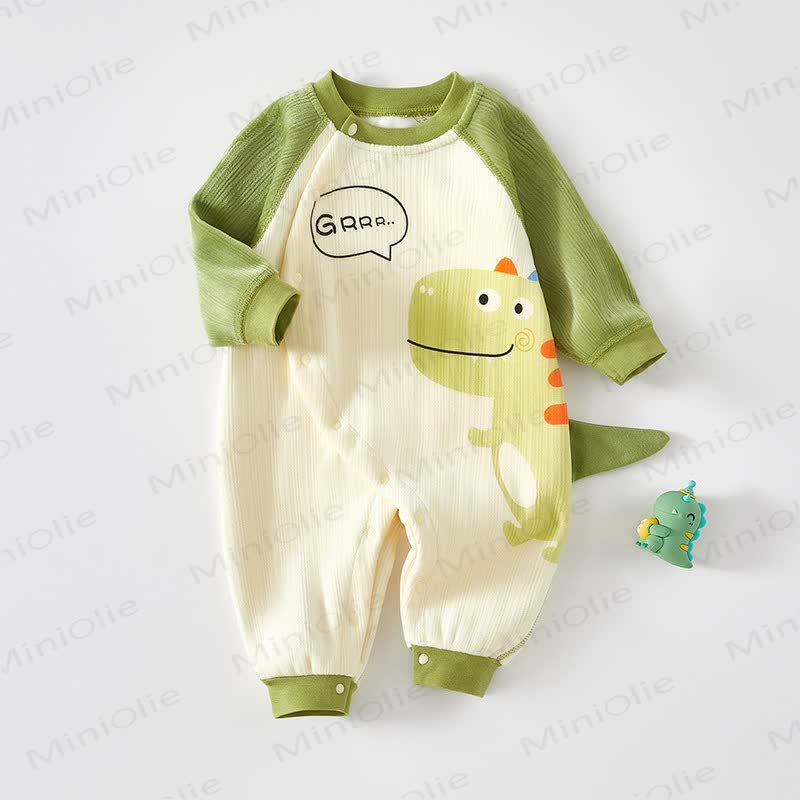 ベビーアニマルフリース裏地ロンパース - 緑 - 18～24ヶ月 - image 1