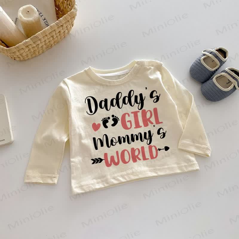 DADD'S GIRL MOMMY'S WORLDベビートップ - ベージュ - 2～3歳 - image 1