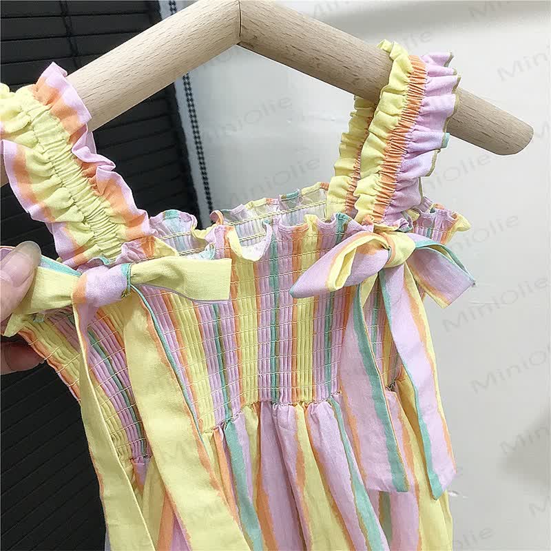 幼児用女の子用ストライプストラップDress - image 2