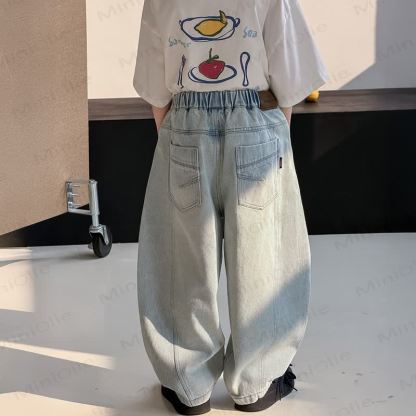 幼児用男の子用デニムルーズパンツ - image 3