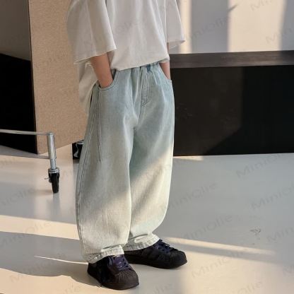 幼児用男の子用デニムルーズパンツ - image 4