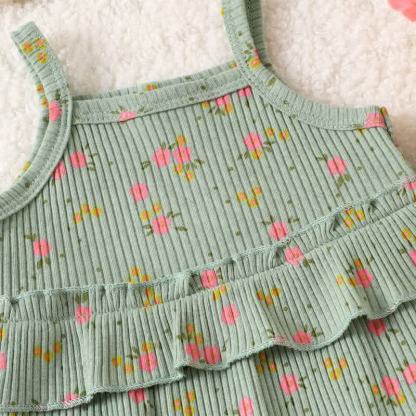 ベビーガールズ 花柄トップス＆パンツ 2ピースセット - image 2