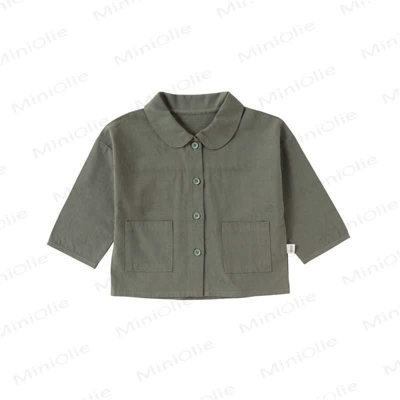 ベビー幼児用無地ポケットシャツ - 緑 - 3～4歳 - image 5